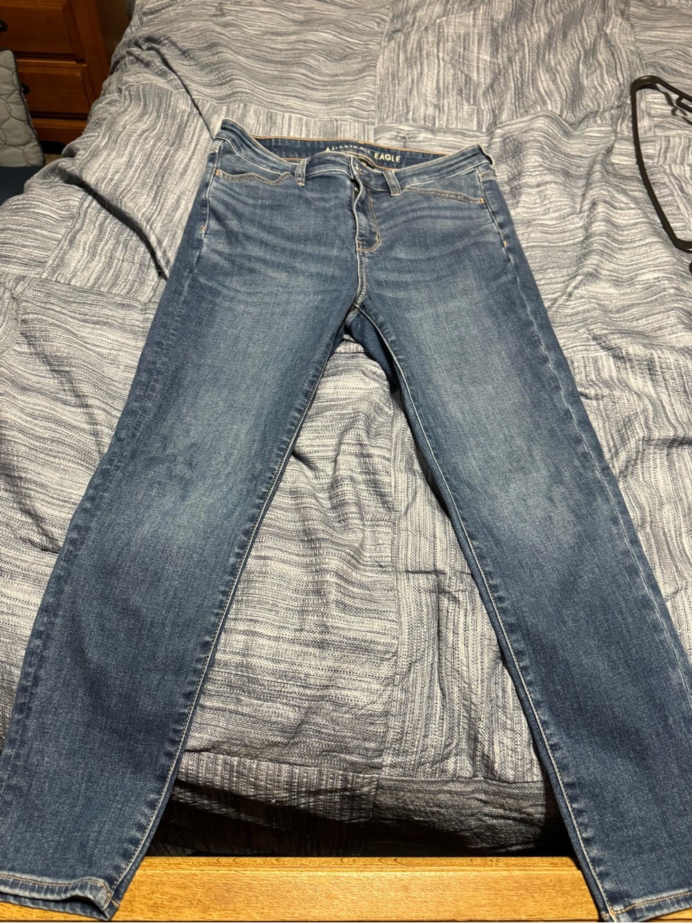 American Eagle Outfitters Women's High-Rise Skinny Jeggings- Blue